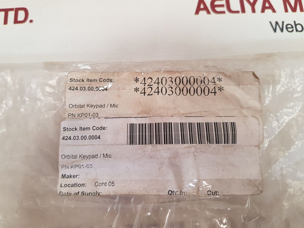 Spector/lumenex kp01-03 intrinsically safe keypad 