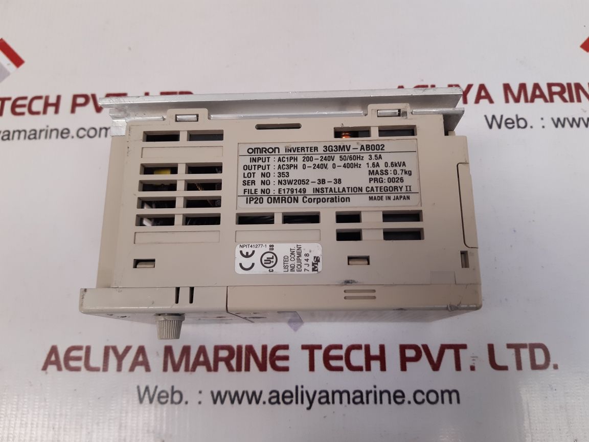 Omron 3g3mv-ab002 inverter drive 