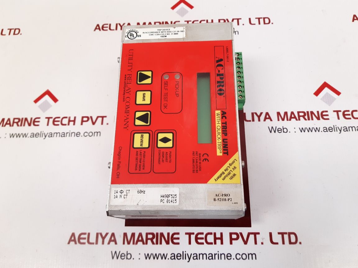 Utility relay company t-361-2 ac-pro ac trip unit