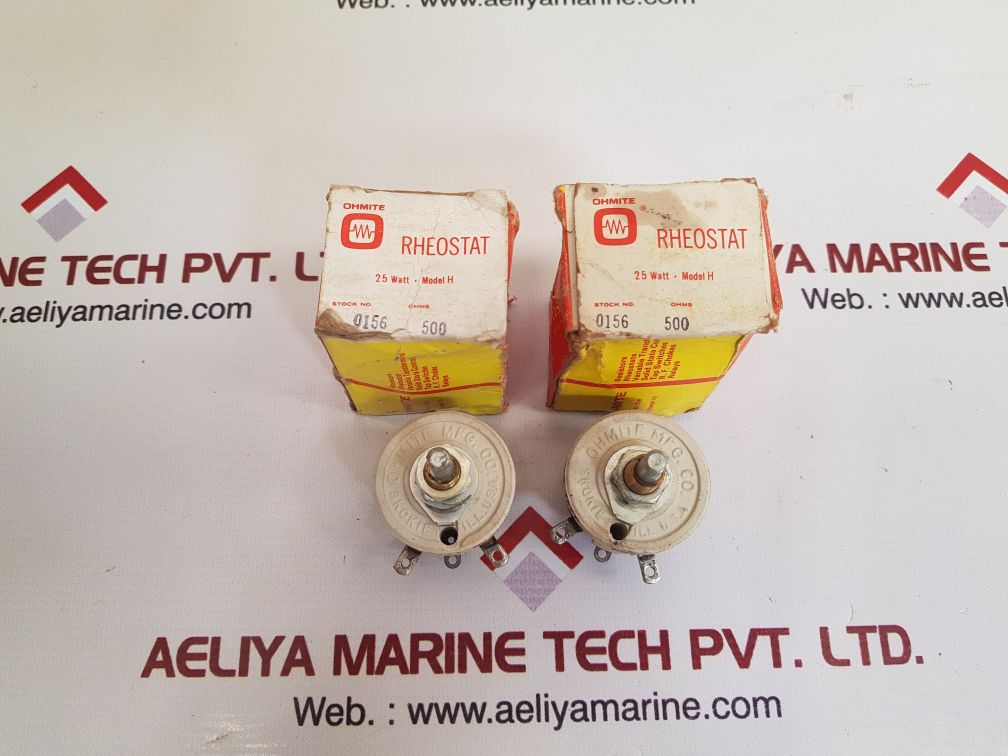 Ohmite 0156 rheostat model h 25w 500 ohms