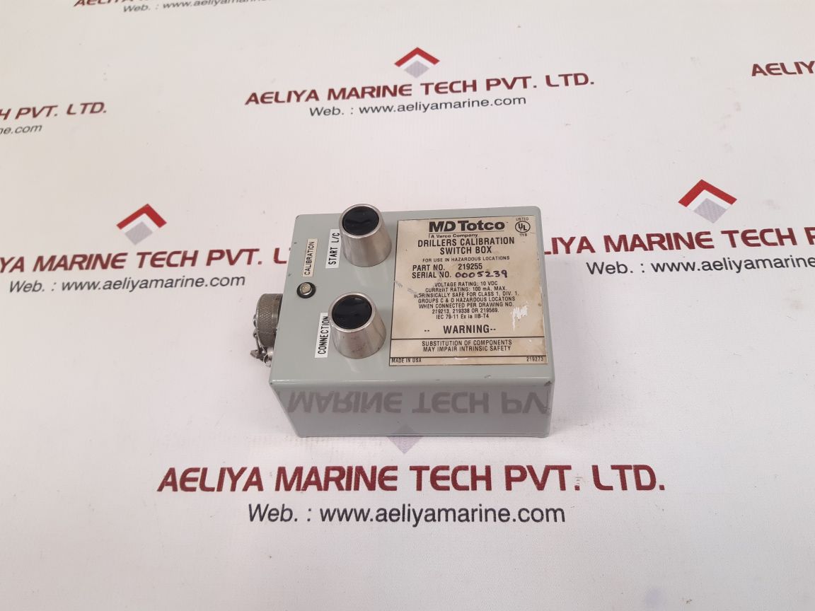 Md totco 219255 drillers calibration switch box Used