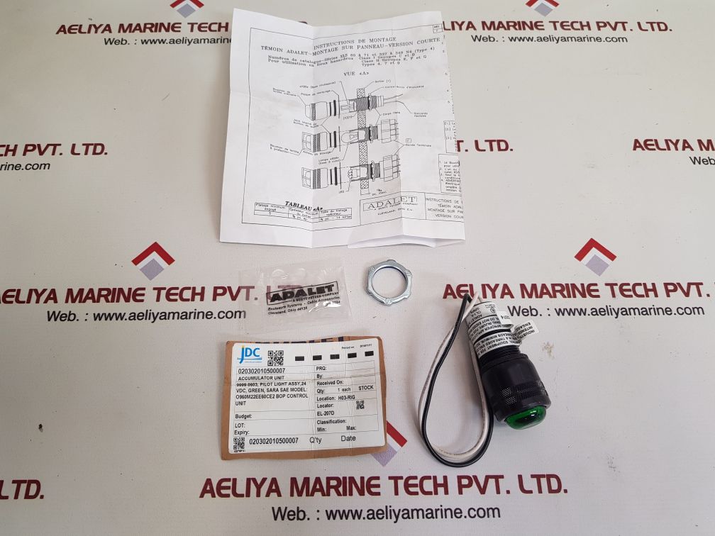 Adalet xlsg explosion proof pilot light green