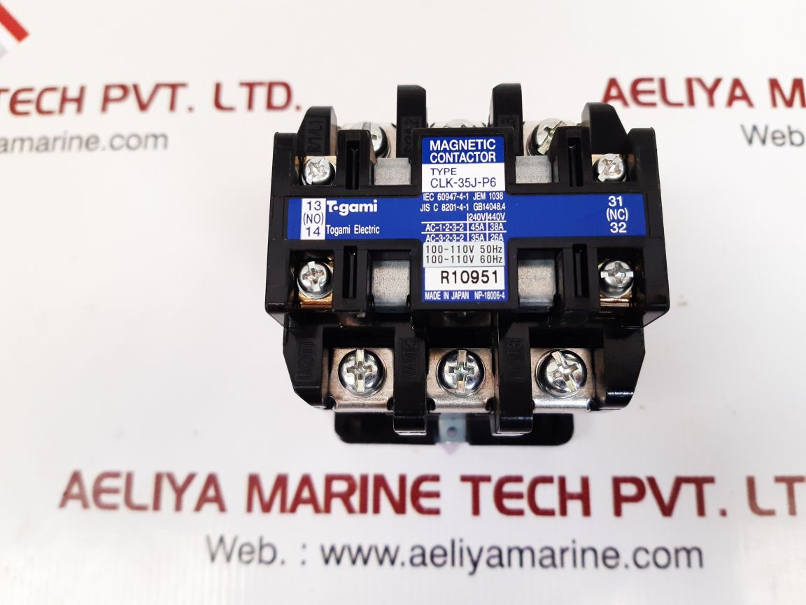 Togami clk35j-p6 magnetic contactor