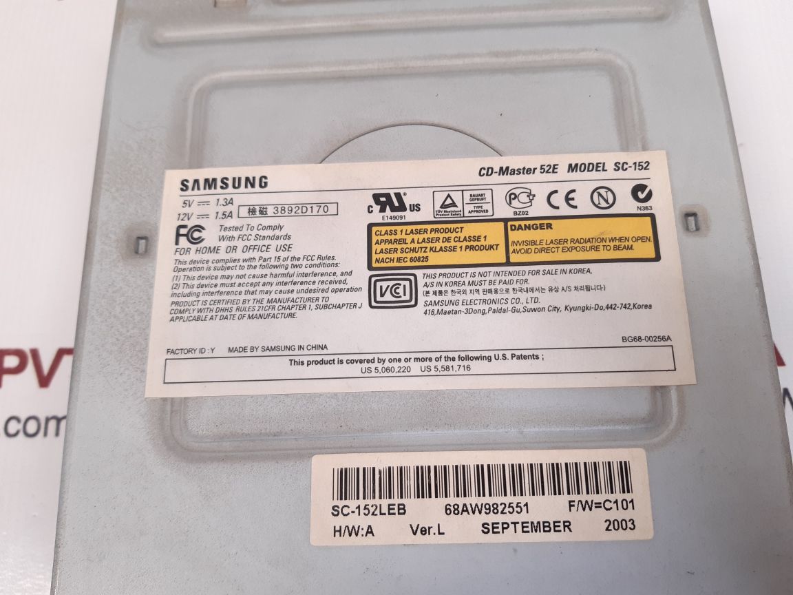 Samsung sc-152 cd master drive