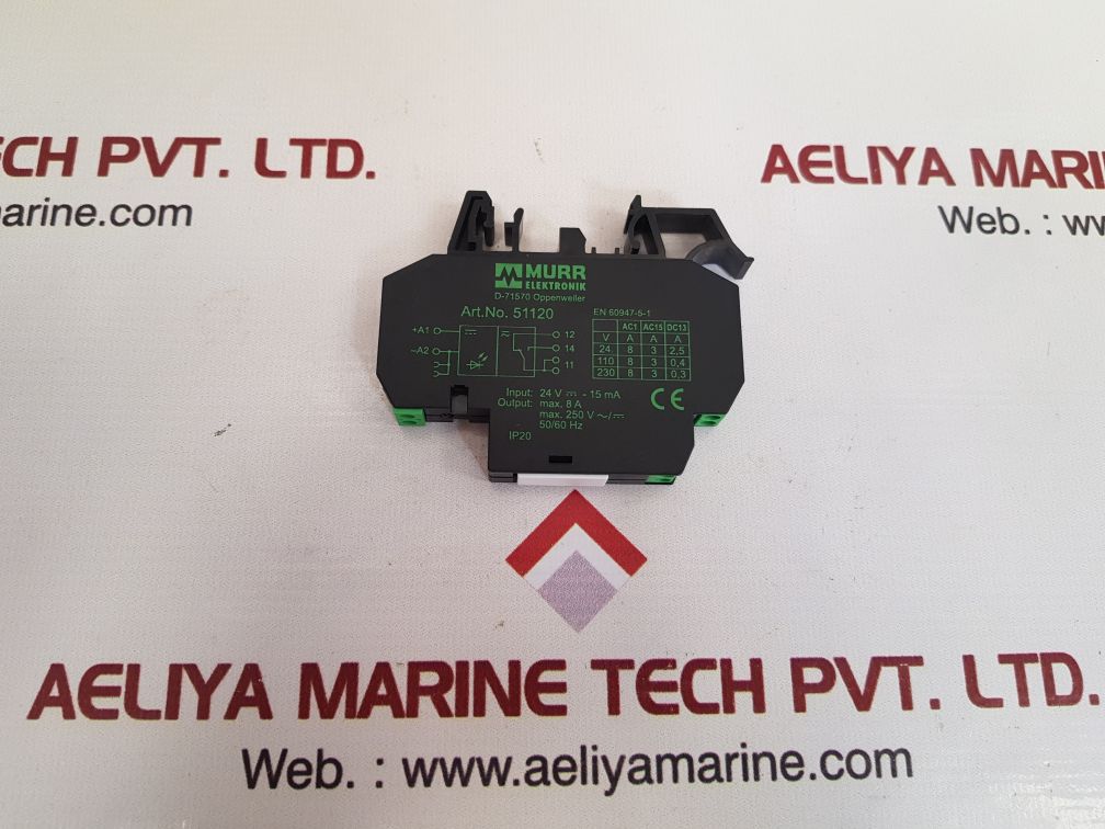 Murr Elektronik 51120 Output Relay 8A 250V 50/60 Hz