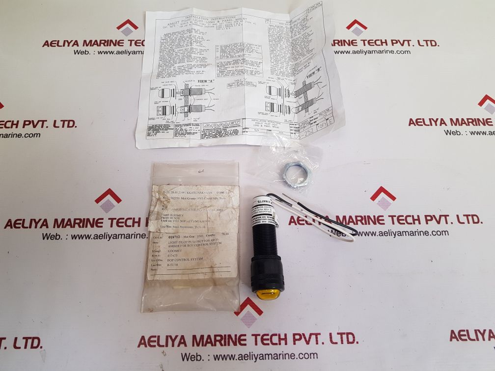 Adalet 5237-4 Yellow Pilot Light Switch