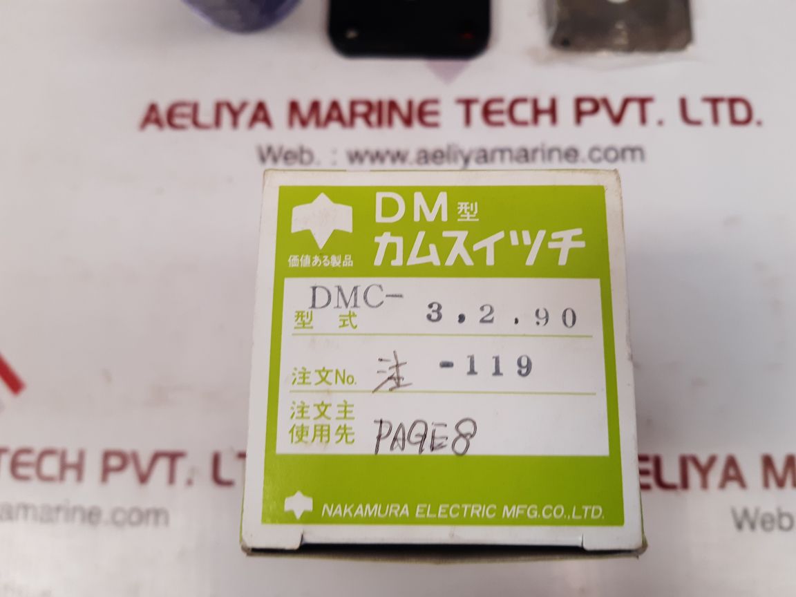Nakamura Electric Dm20 Selector Cam Switch Dmc 3.2.90 600V 5A