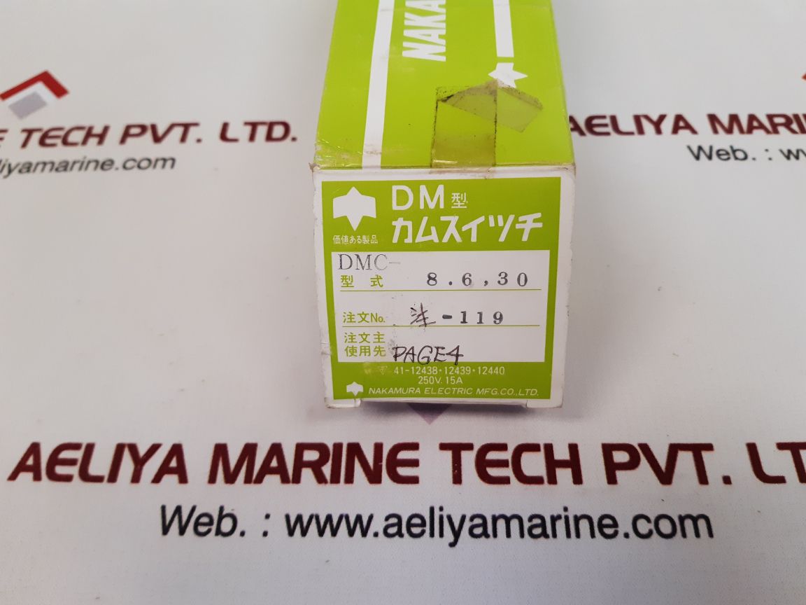 Nakamurs Electric Dm20 Np-6133 Selector Switch Dmc-8.6.30 600V 5A