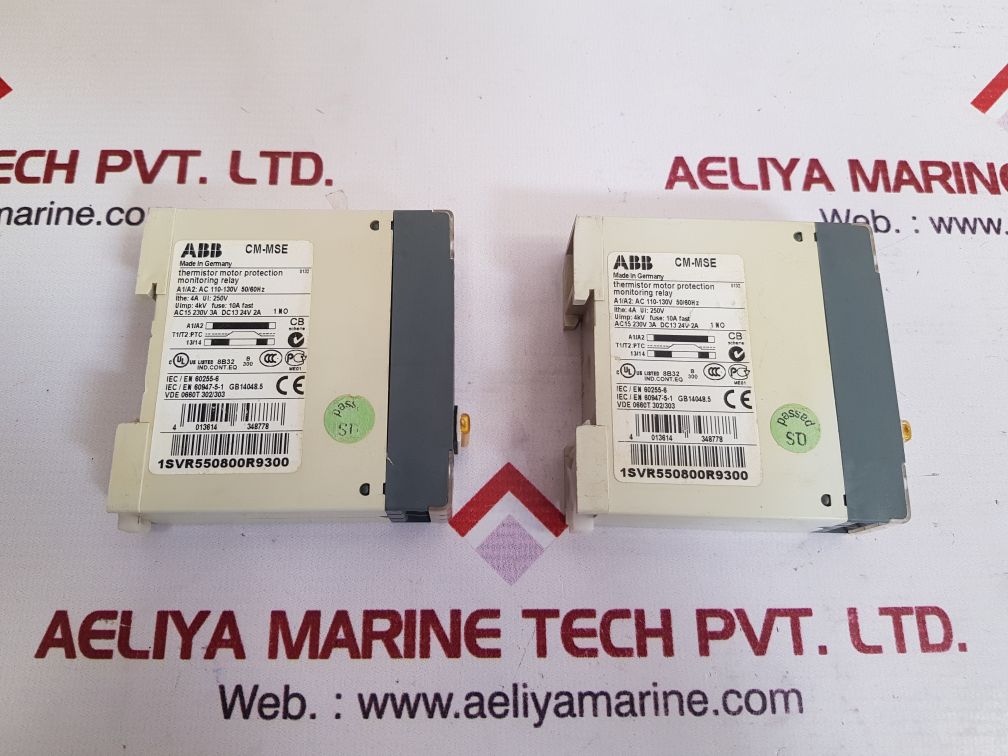 Abb Cm-mse Thermistor Motor Protection Monitoring Relay 230V 1Svr550800R9300