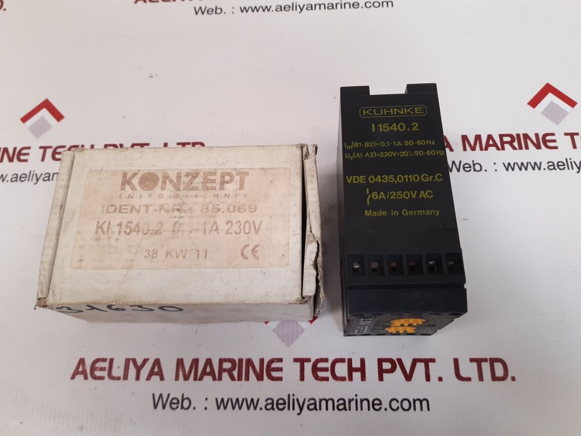 Kuhnke I1540.2 Current Monitoring Relay 6A/250V Ac 50/60Hz