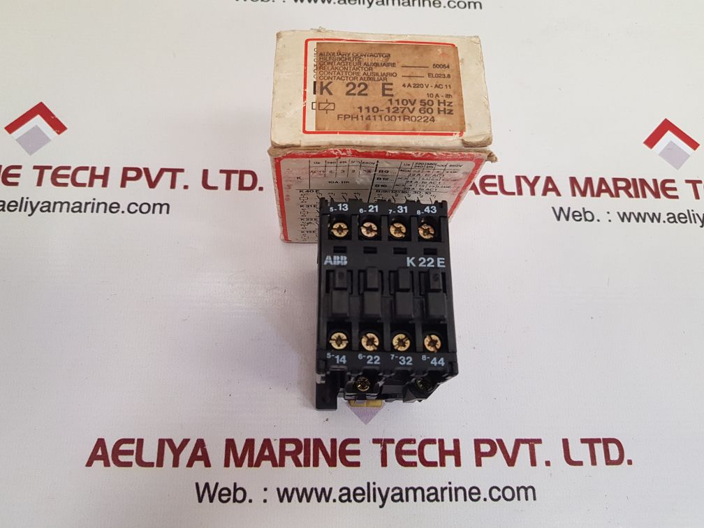 Abb K 22 E Contactor Control Relay 10A 600 Vac Fph141001R0224
