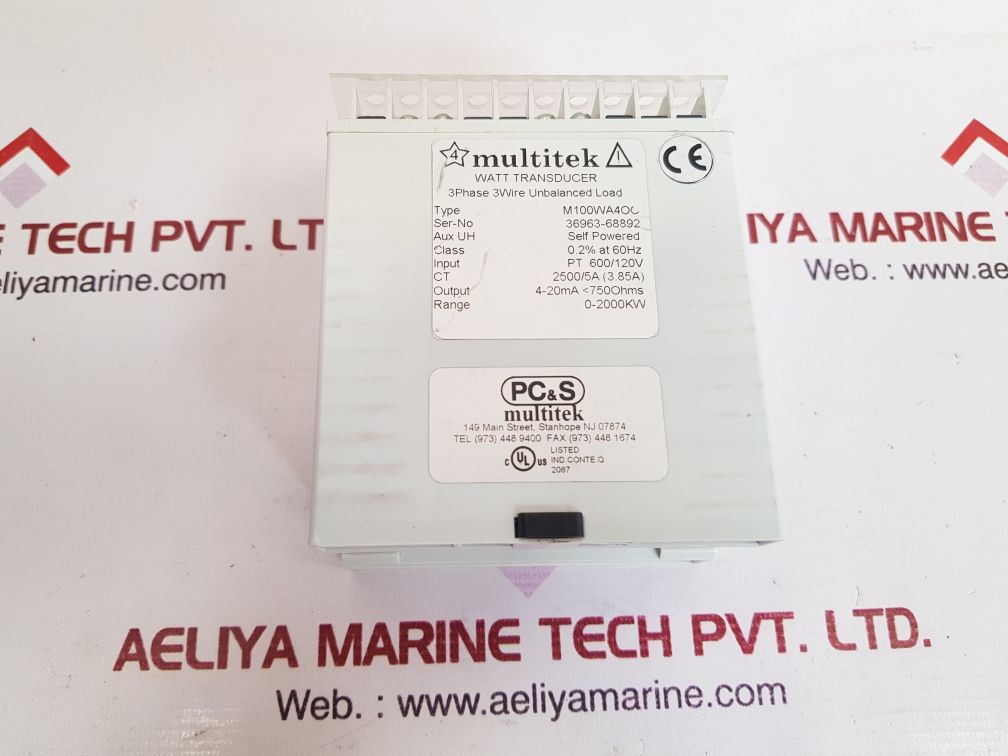 Multitek M100WA40C 3-Phase Watt Transducer – Aeliya Marine