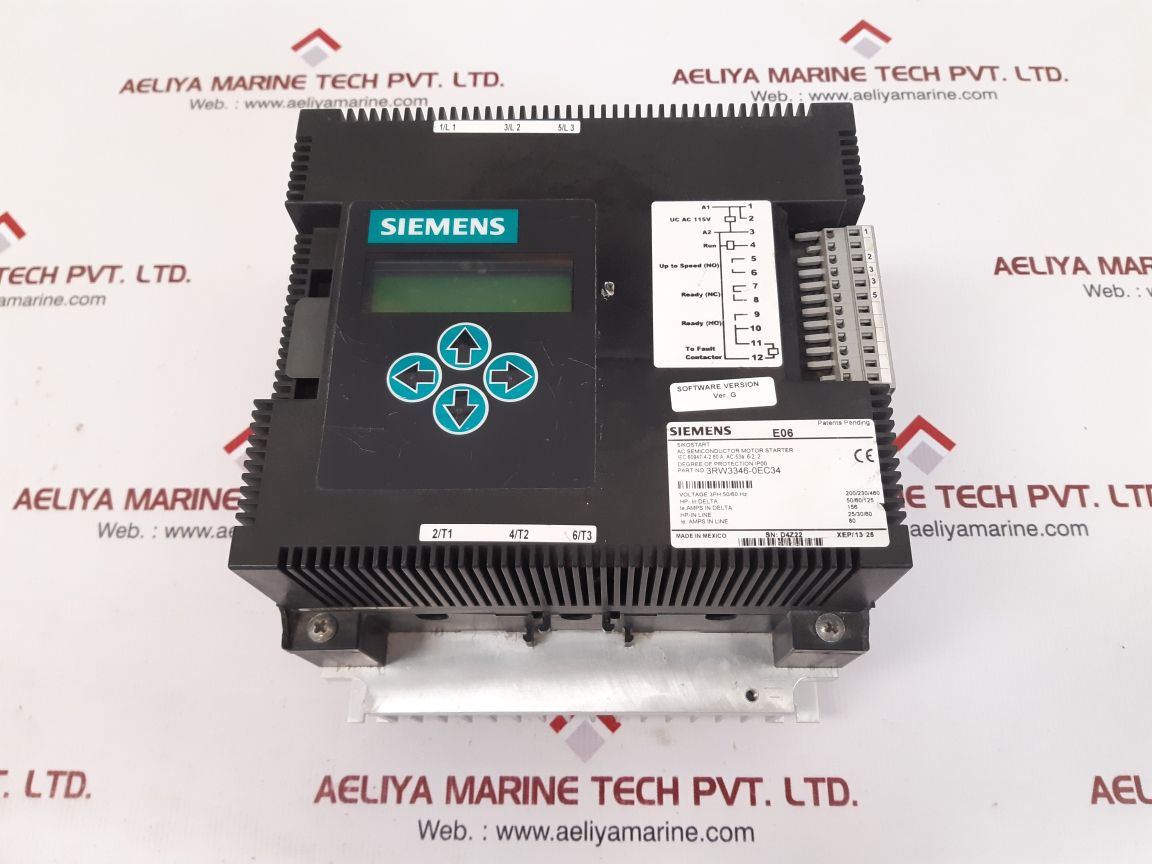Siemens Sikostart 3Rw3346-0Ec34 Ac Semiconductor Motor Starter E06 Xep/13 25