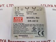 Mean Well Dr-4512 Switching Power Supply 100-240 Vac 1.5A
