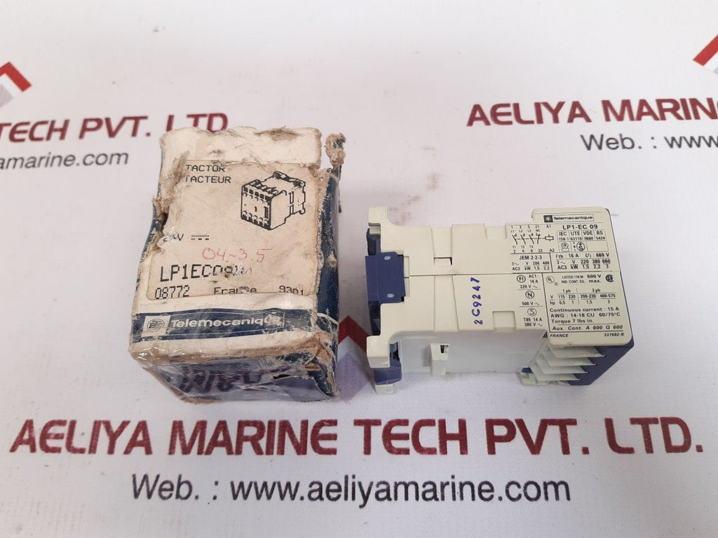 Telemecanique Lp1-ec 09 Relay Contactor 660 V 16 A – Aeliya Marine
