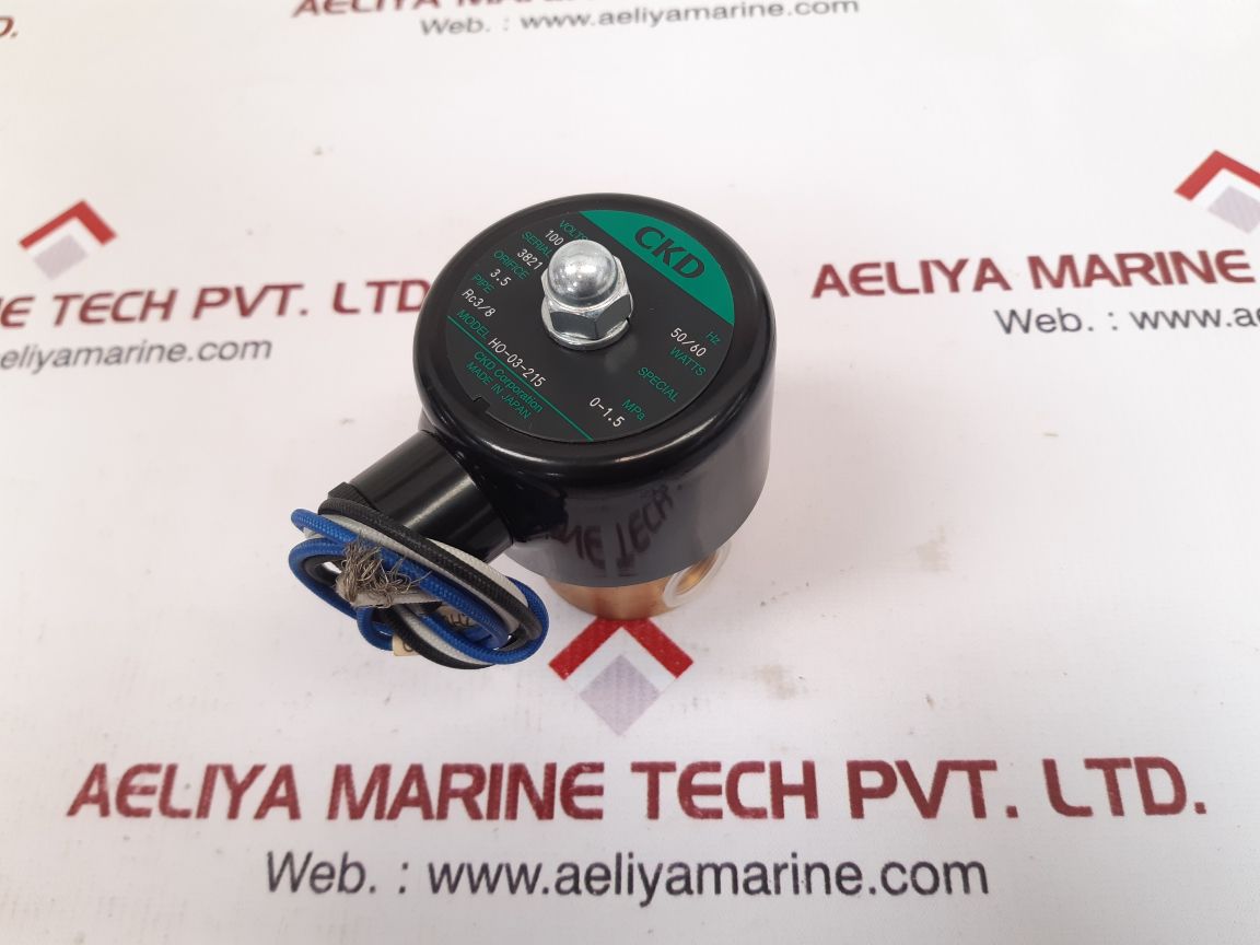 Ckd Ho-03-215 Solenoid Valve Burn.0101.017 100 Volts 0-1.5 Mpa