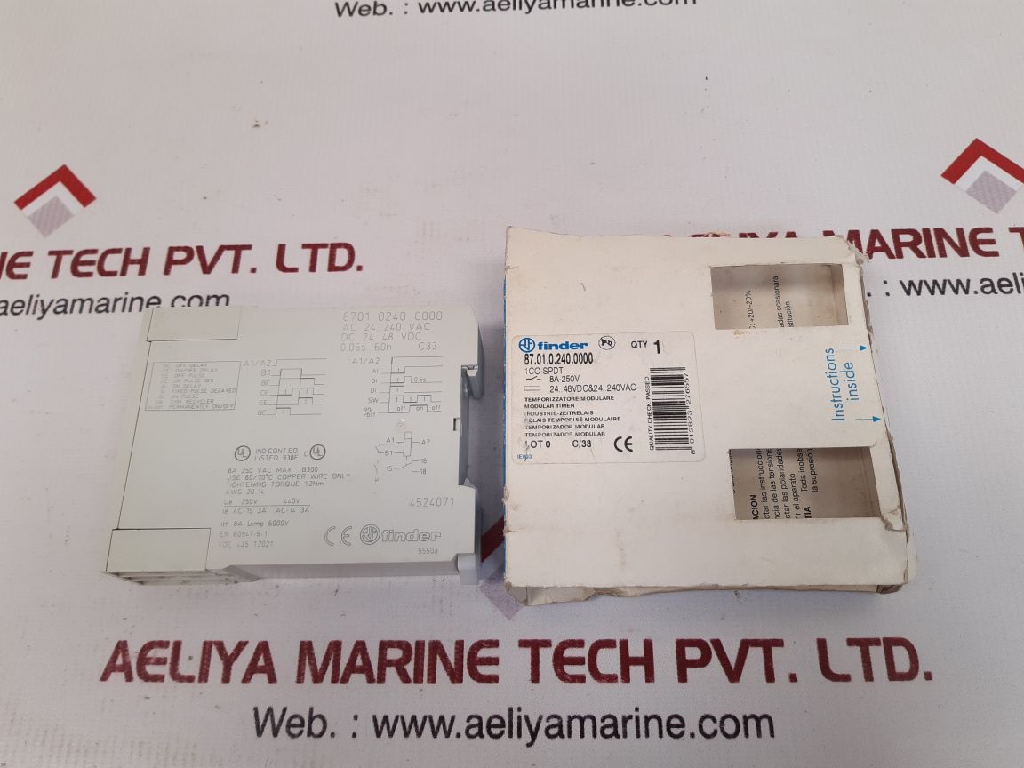 Finder 87.01 Multifunction Timer 8701 0240 0000 8A 250V