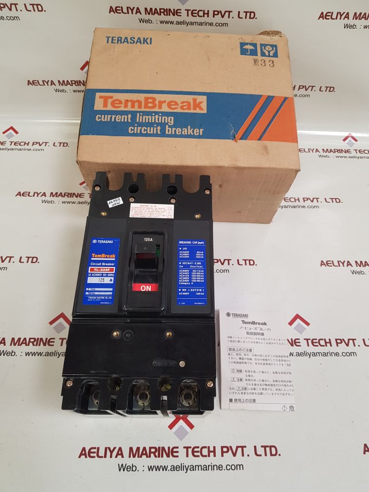 Terasaki Tl-225F Tembreak Circuit Breaker 125A 690V Ac 3-pole