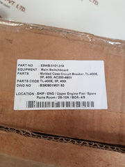 Terasaki tl-400e 3-pole circuit breaker 400a