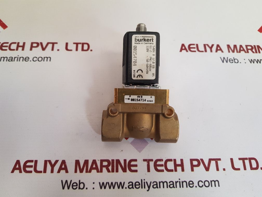 Burkert 5404 b 12,0 eb ms solenoid valve 110v 50-60hz 8w
