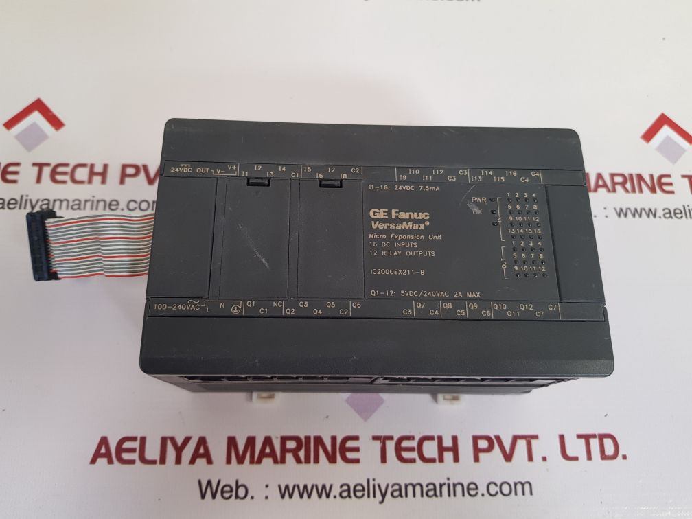 Ge fanuc ic200uex211-b micro expansion unit 5vdc/240vac 2a max