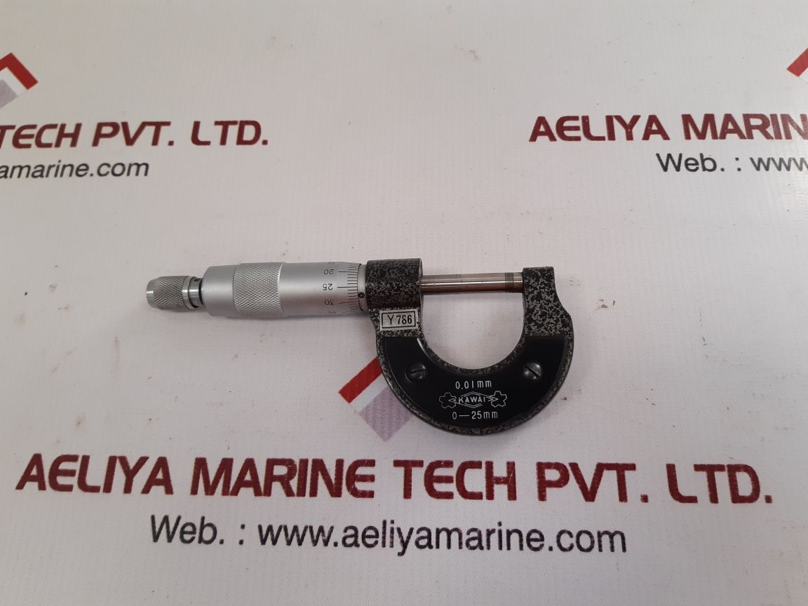 Kawai Y786 0.01 Mm Outside Micrometer 0-25 Mm