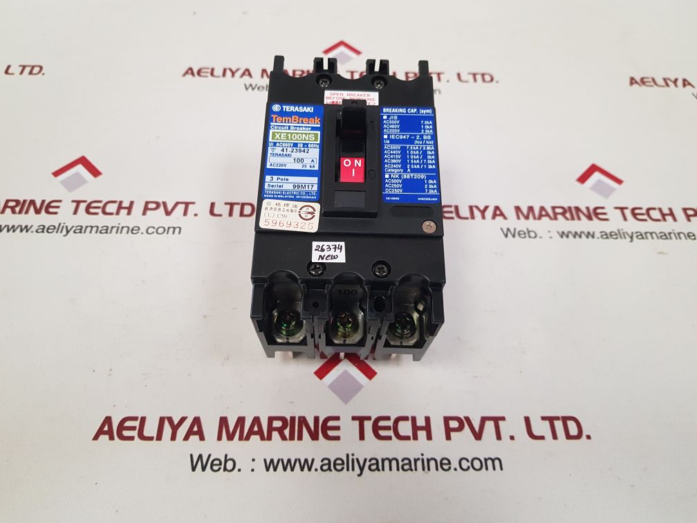 Terasaki electric xe100ns circuit breaker 100a
