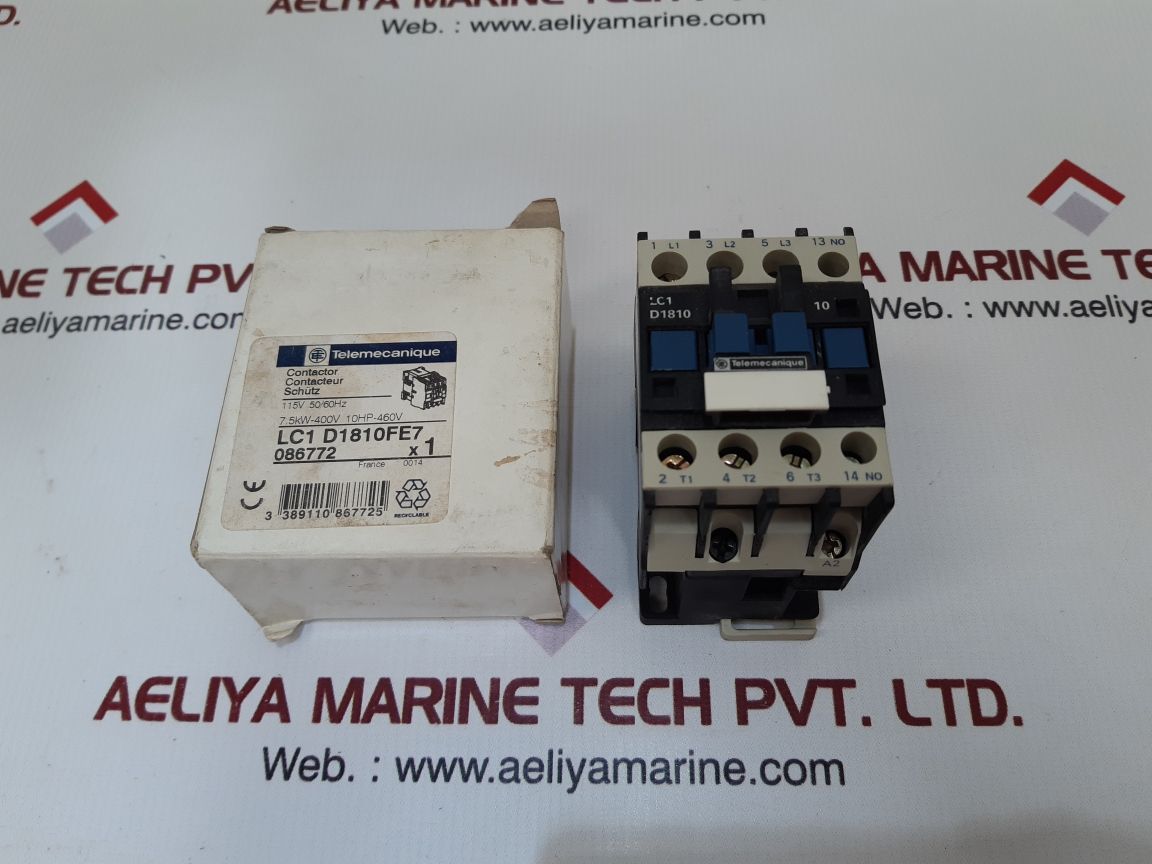 Telemecanique Lc1 D1810Fe7 Contactor 115V 50/60Hz