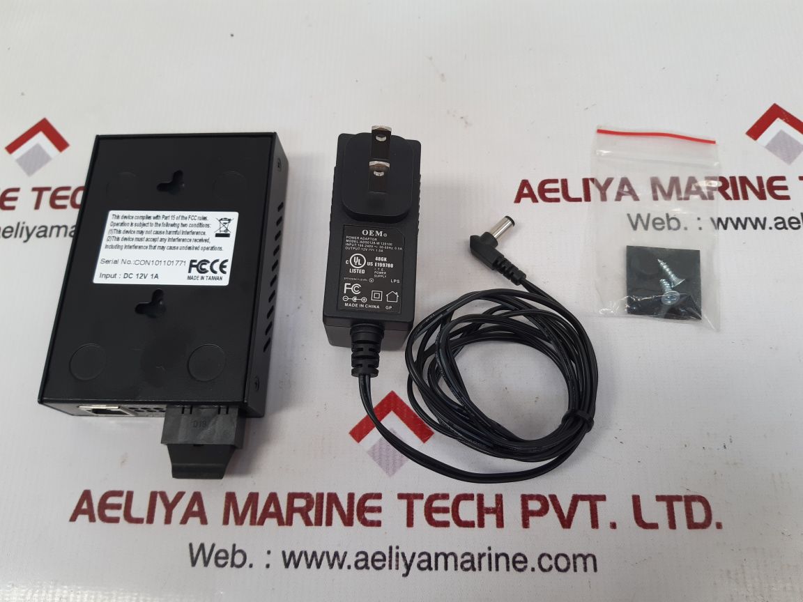 Enhanced 10/100 To 100Base-fx Multimode Converter W/ Oem Ads0128-w120100 Adapter
