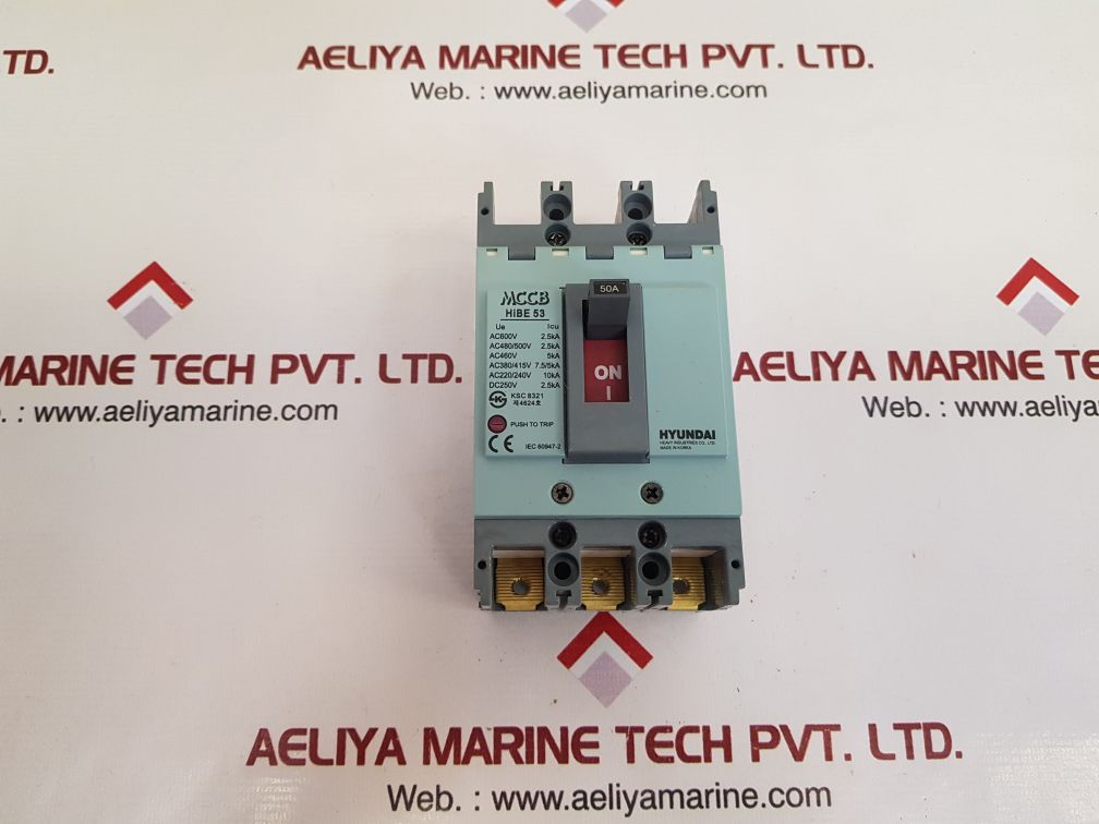 Hyundai hibe 53 molded case circuit breaker 50a