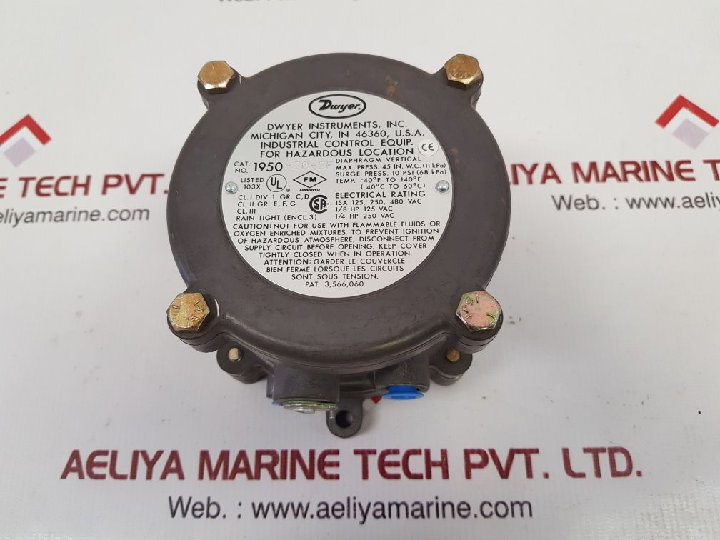 Dwyer 1950-20-2F Explosion Proof Pressure Switch new 250vac