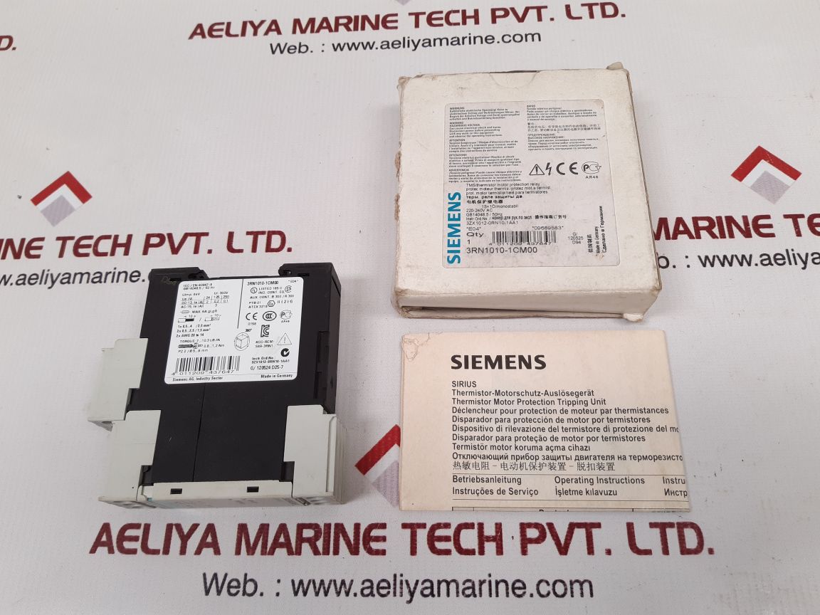 Siemens 3Rn1010-1Cm00 Thermistor Motor Protection Relay 220-240V Ac