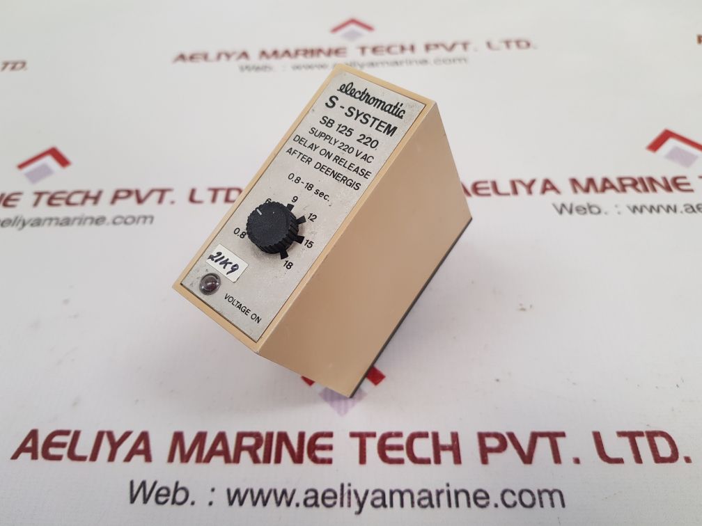 Electromatic Sb 125 220 S-system Delay On Release 0.8-18 Sec 220Vac