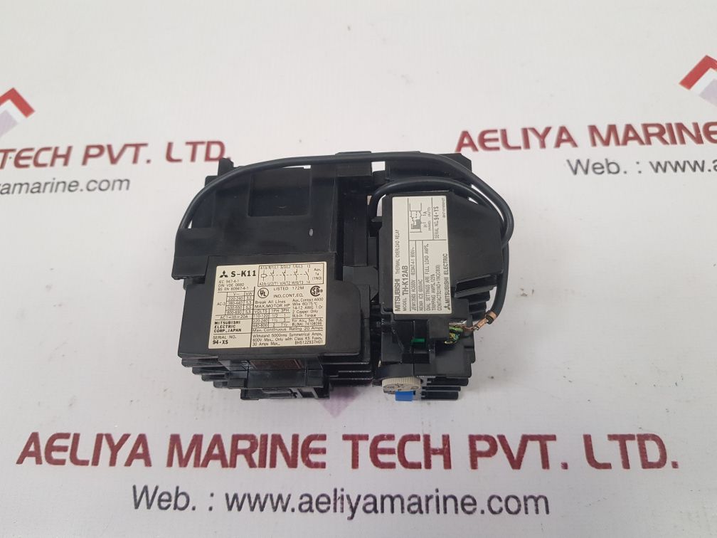 Mitsubishi Electric Th-k12Ab Thermal Overload Relay W/ S-k11 Contactor 600Vac
