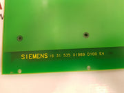 Siemens 16 31 535 X1989 D100 E4 Printed Circuit Board Base