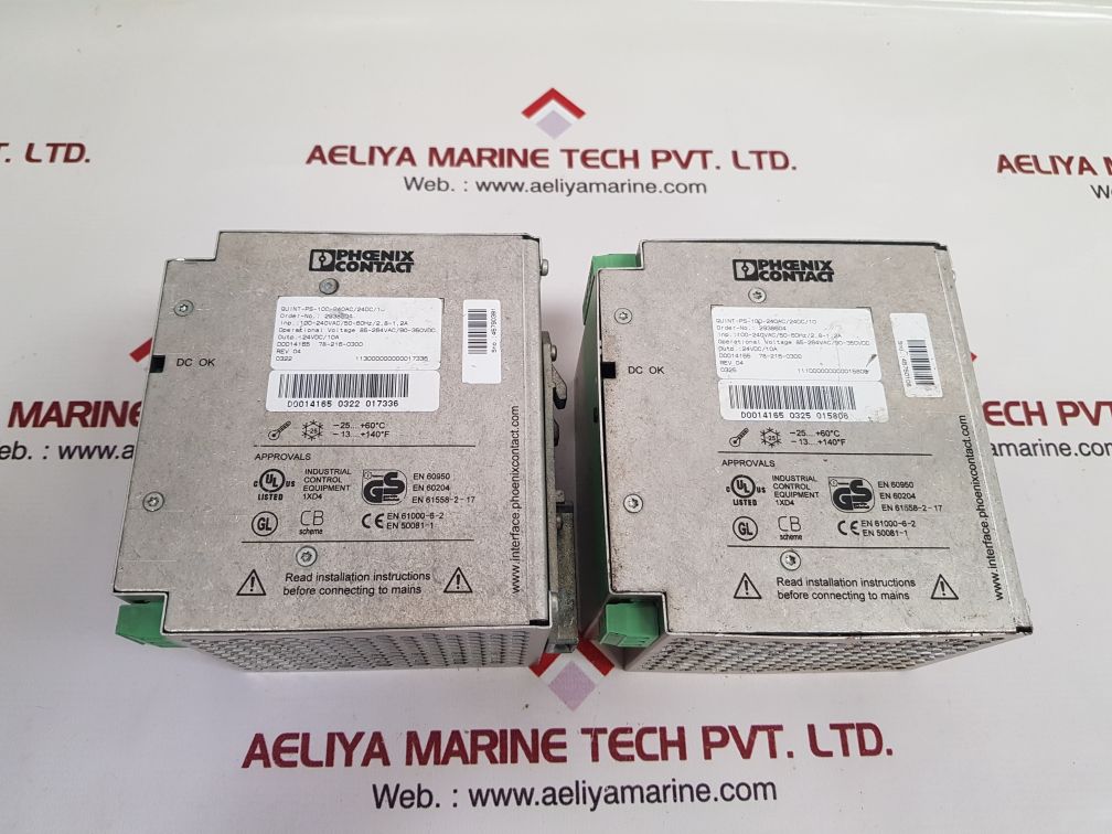 Phoenix Contact Quint-ps-100-240Ac/24Dc/10 Power Supply 2938604 ...
