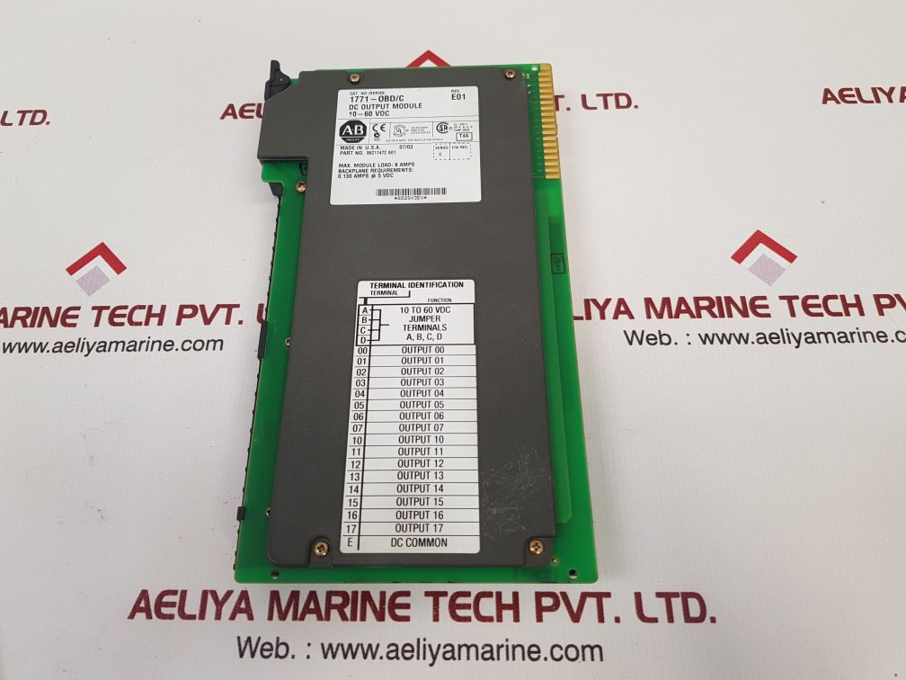 Allen Bradley 1771-obd Output Module 96211472 A01 Series C