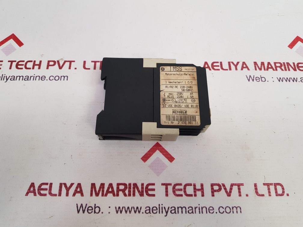 Entrelec Schiele Mss Mecotron Motor Protection Relay 2.430.801.11