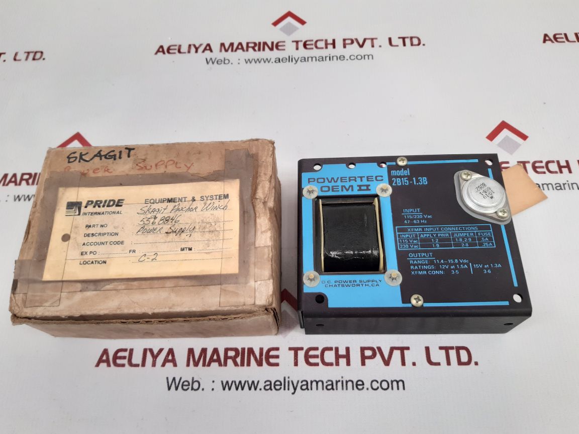 Powertec Oem Ii 2B15-1.3B D.C.Power Supply