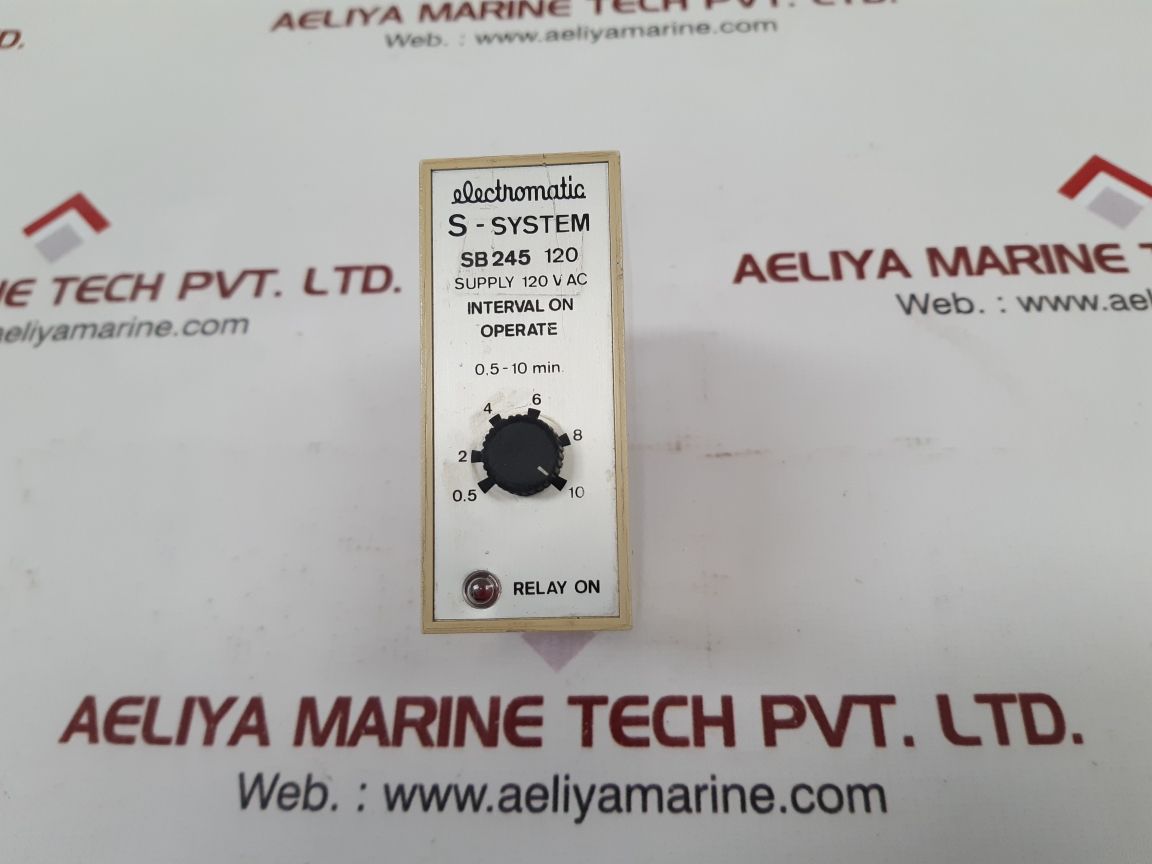 Electromatic S-system Sb245 120 Interval On Operate Timer 0.5-10Min 120Vac