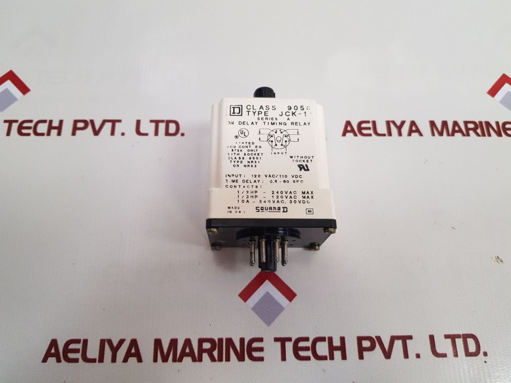 Square D Jck-1 Class 9050 Timing Delay Relay Series A