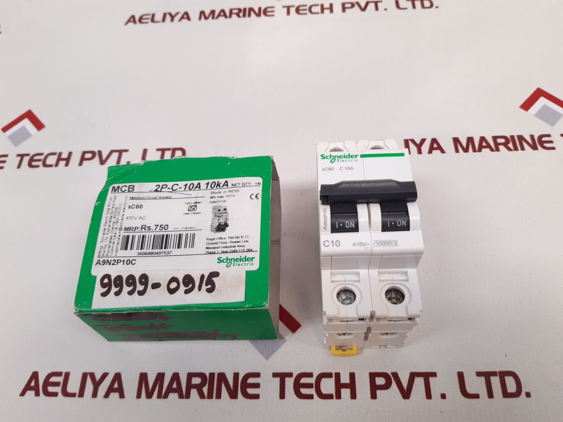 Schneider Electric A9N2P10C Miniature Circuit Breaker C10