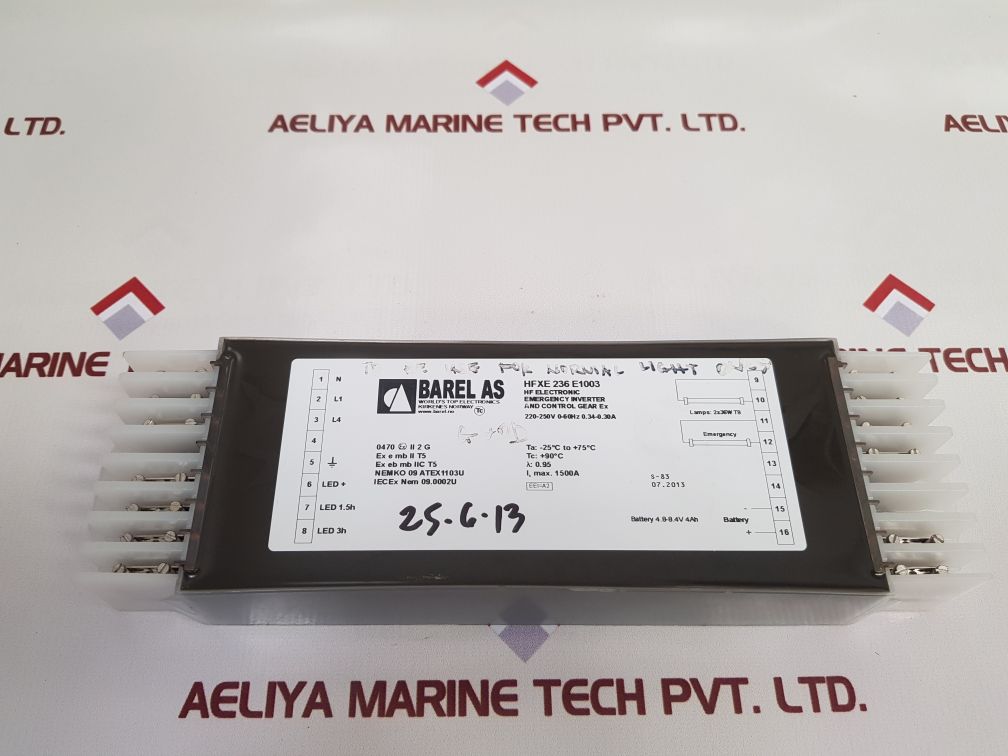 Barel Hfxe 236 E1003 Emergency Inverter And Control Gear Ex Used