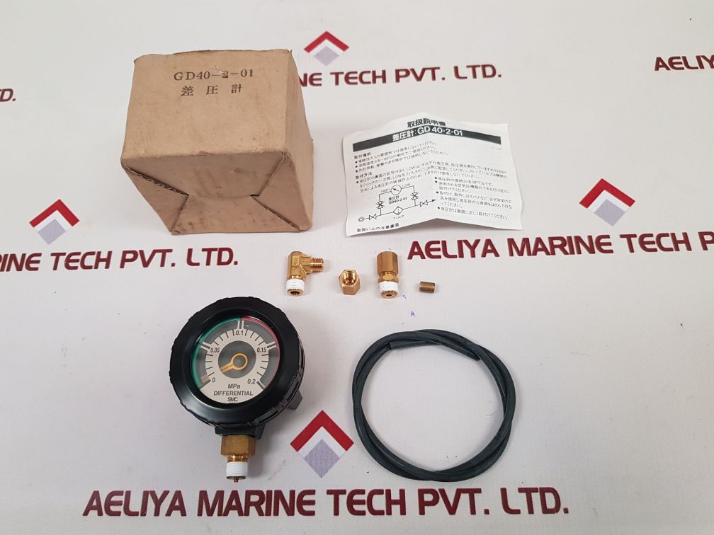 Smc Gd40-2-01 Pressure Gauge 0 To 0.2 Mpa