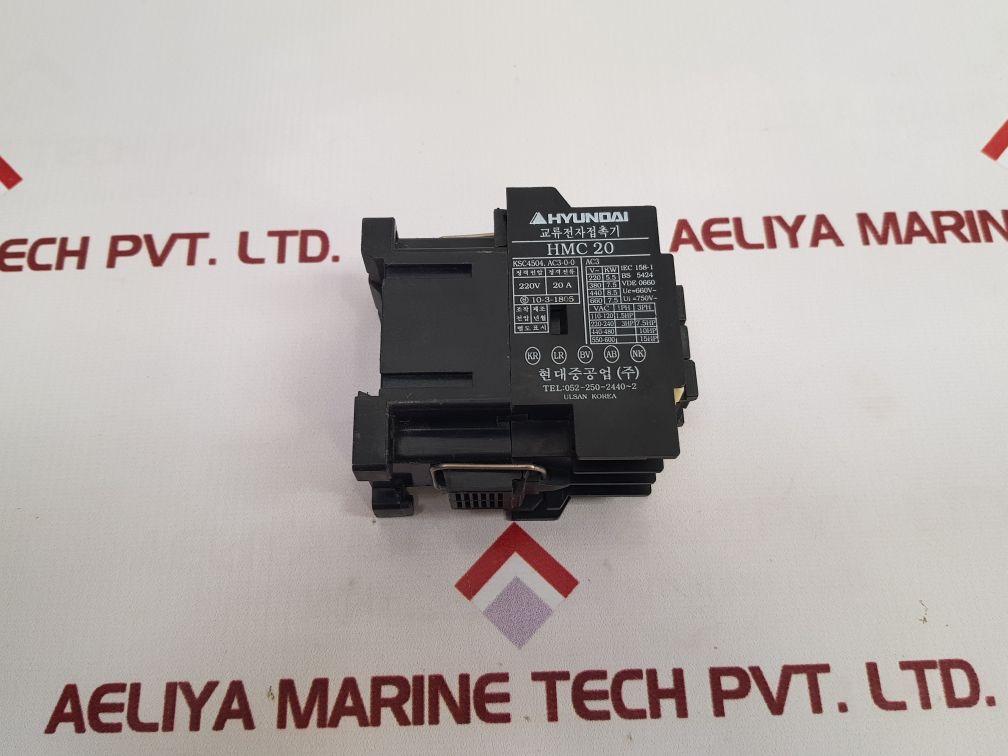 Hyundai Hmc20 W10 Magnetic Contactor 200V 50Hz 200...220V 60Hz