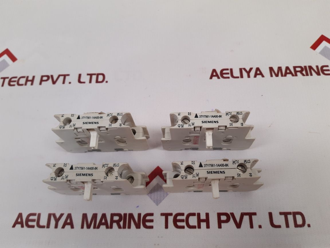 Lot Of 2X Siemens 3Ty7561-1Aa00-8K Auxiliary Contact Block