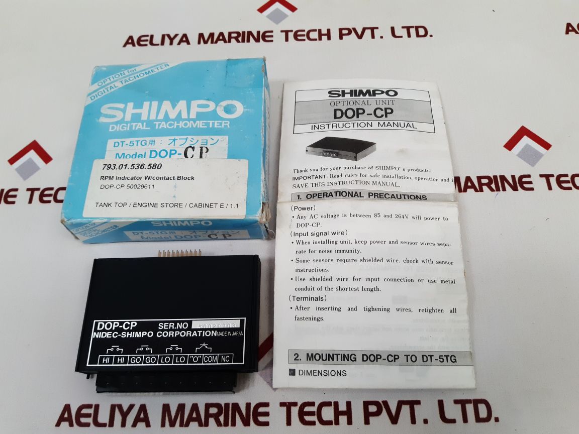 Shimpo Dop-cp Digital Tachometer