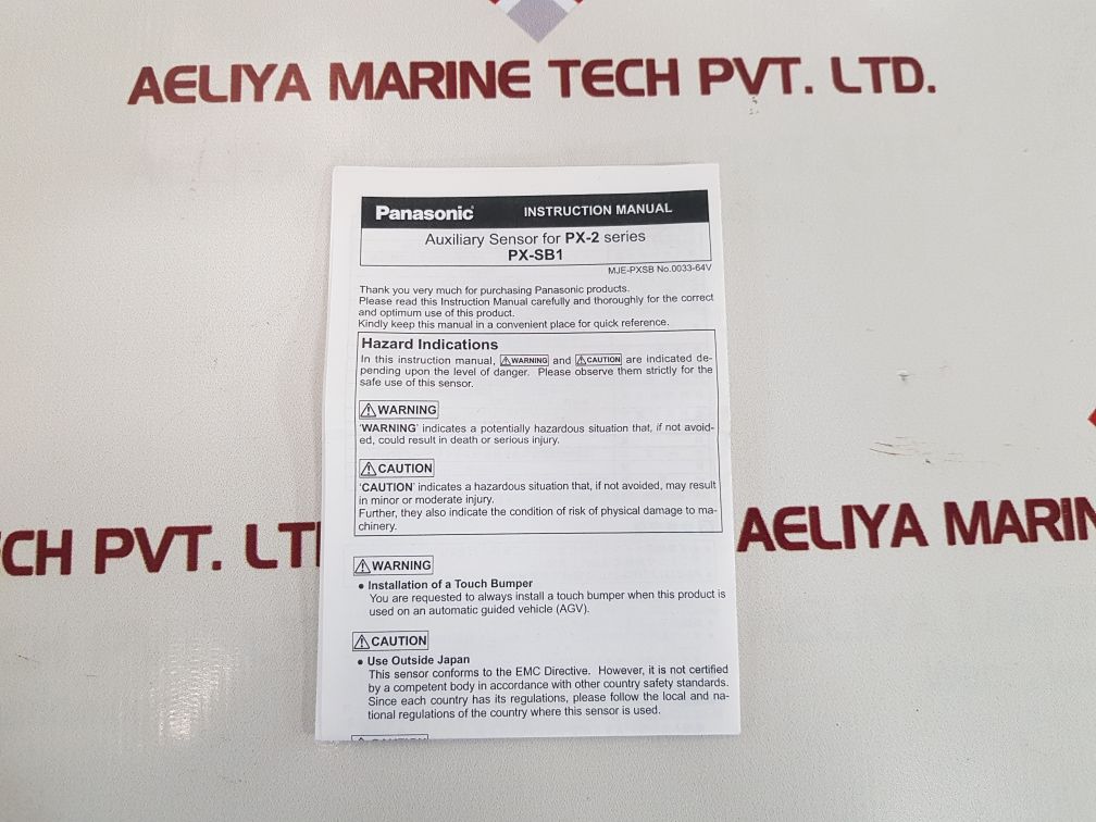Panasonic px-sb1 auxiliary sensor