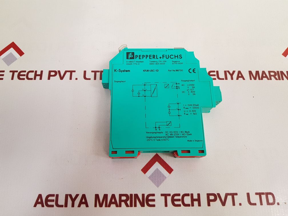 Pepperl+Fuchs Kfu8-usc-1.D Isolating Amplifier – Aeliya Marine