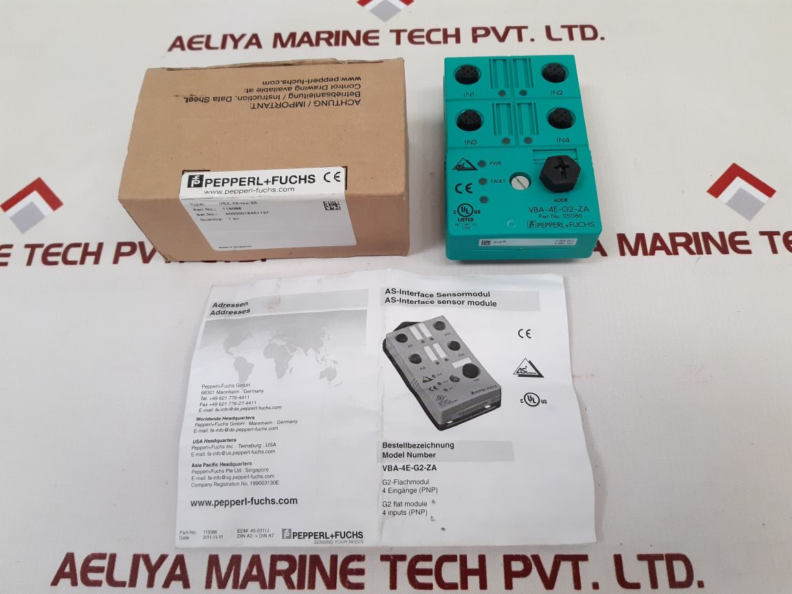 Pepperl+Fuchs Vba-4E-g2-za As-interface Sensor Module